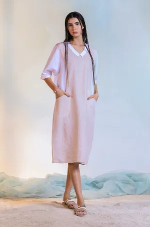 100% Linen Peter Pan Collar Dress