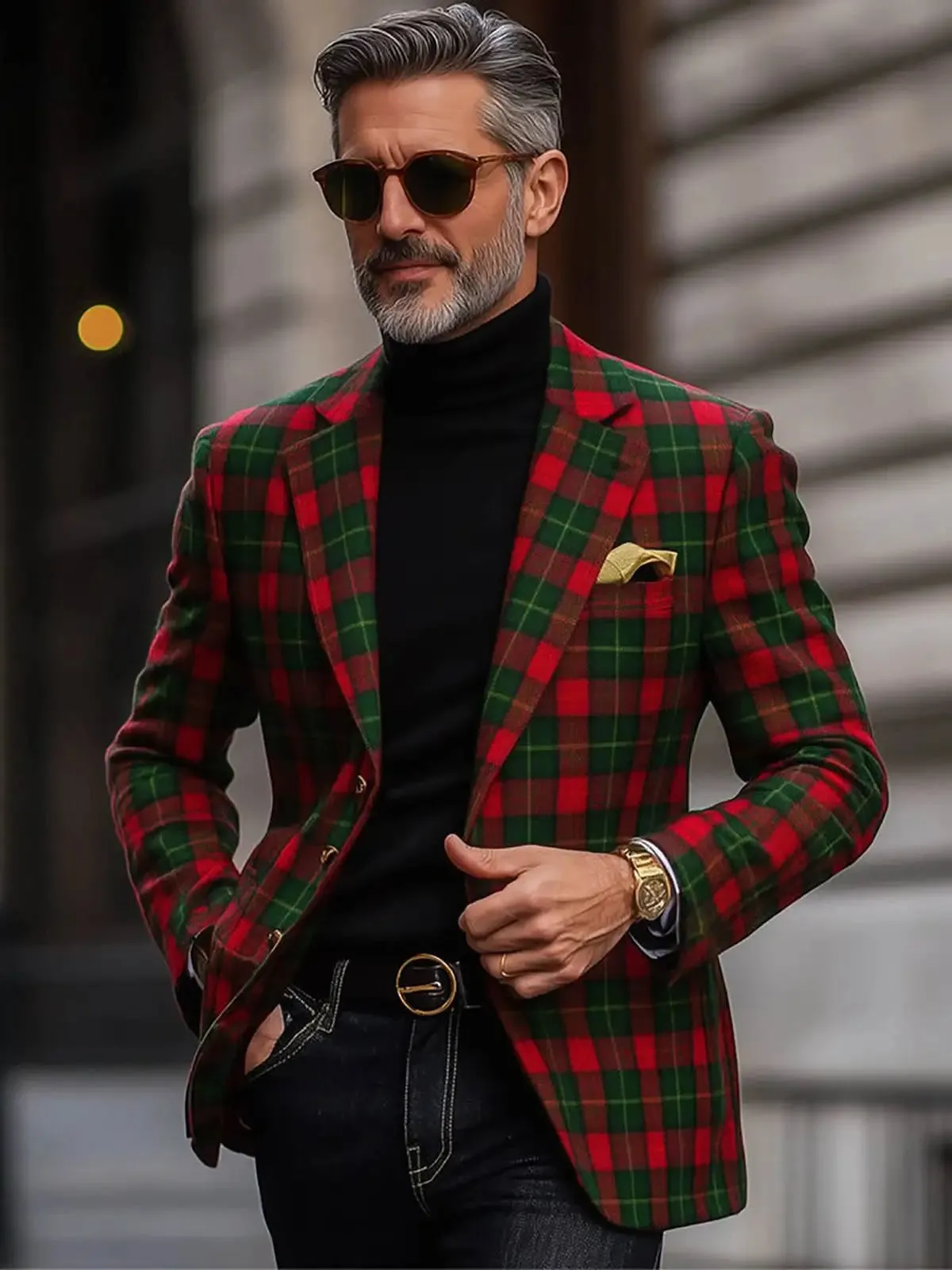 Aidase Plaid Men Wedding Suits Coat Notched Lapel Single Breasted Tuxedos Jacket Groom Business Blazer Custom Made Only Jacket