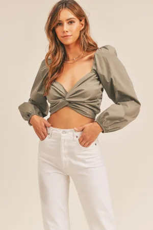 ANGEL FRONT RIBBON SELF TIE TOP