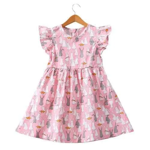 Animal Pattern Girls Dress For 2-11Y