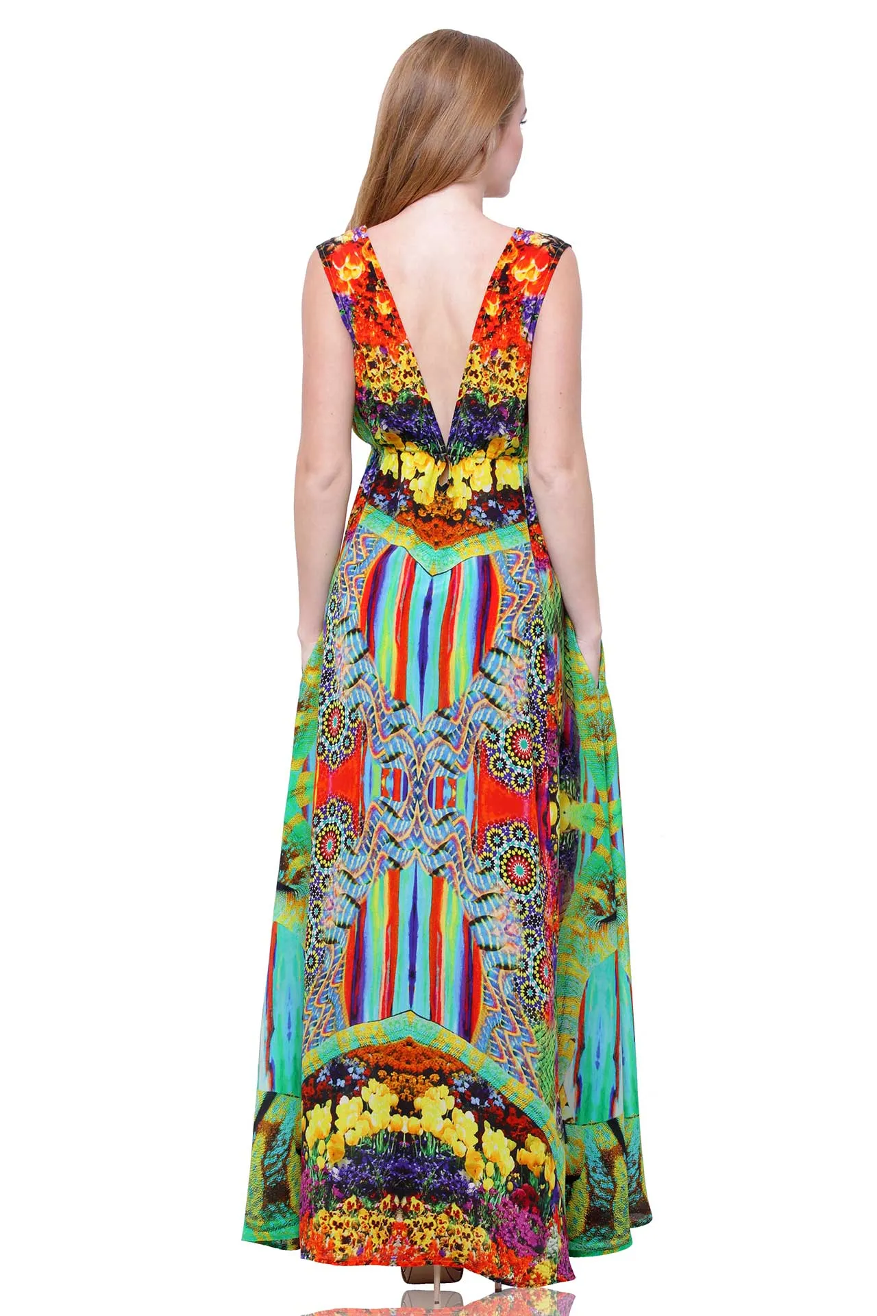 Bloom Town Green Casual Dress