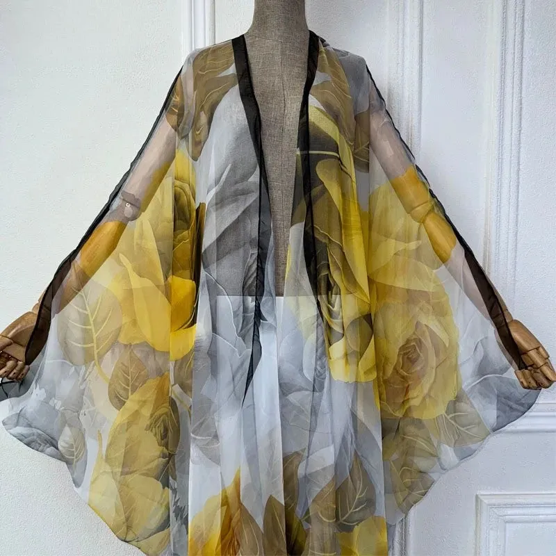 Breezy Blossom Sheer Cover Up Kimono