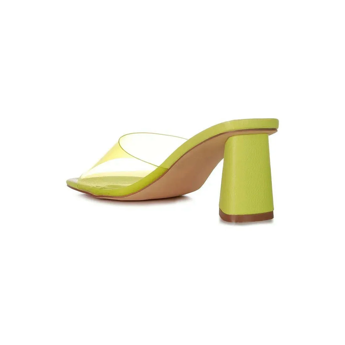 Clear Flirt Clear Strap Slip On Heel Sandals