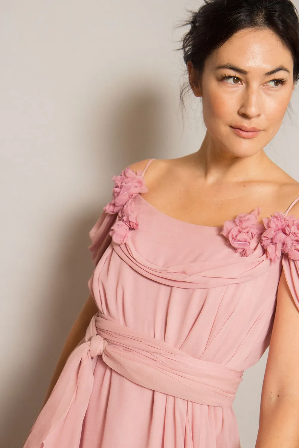 Custom Made Pink Chiffon Gown