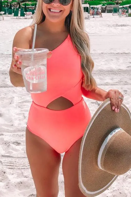 Cut Out Solid One Piece Swiwmear
