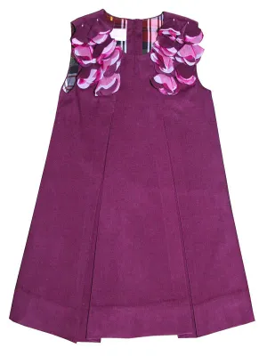 Elegant Purple Corduroy A line Jumper Girls Special Occasion Dress