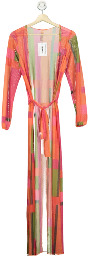 Fashion Nova Multicolour Sheer Long Kimono XS
