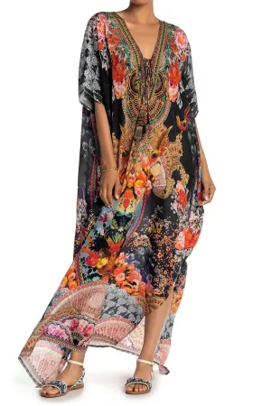 Floral Long Caftan Dress