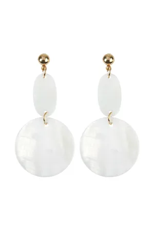 Hde2335 - Linked Sea Shell Statement Earrings