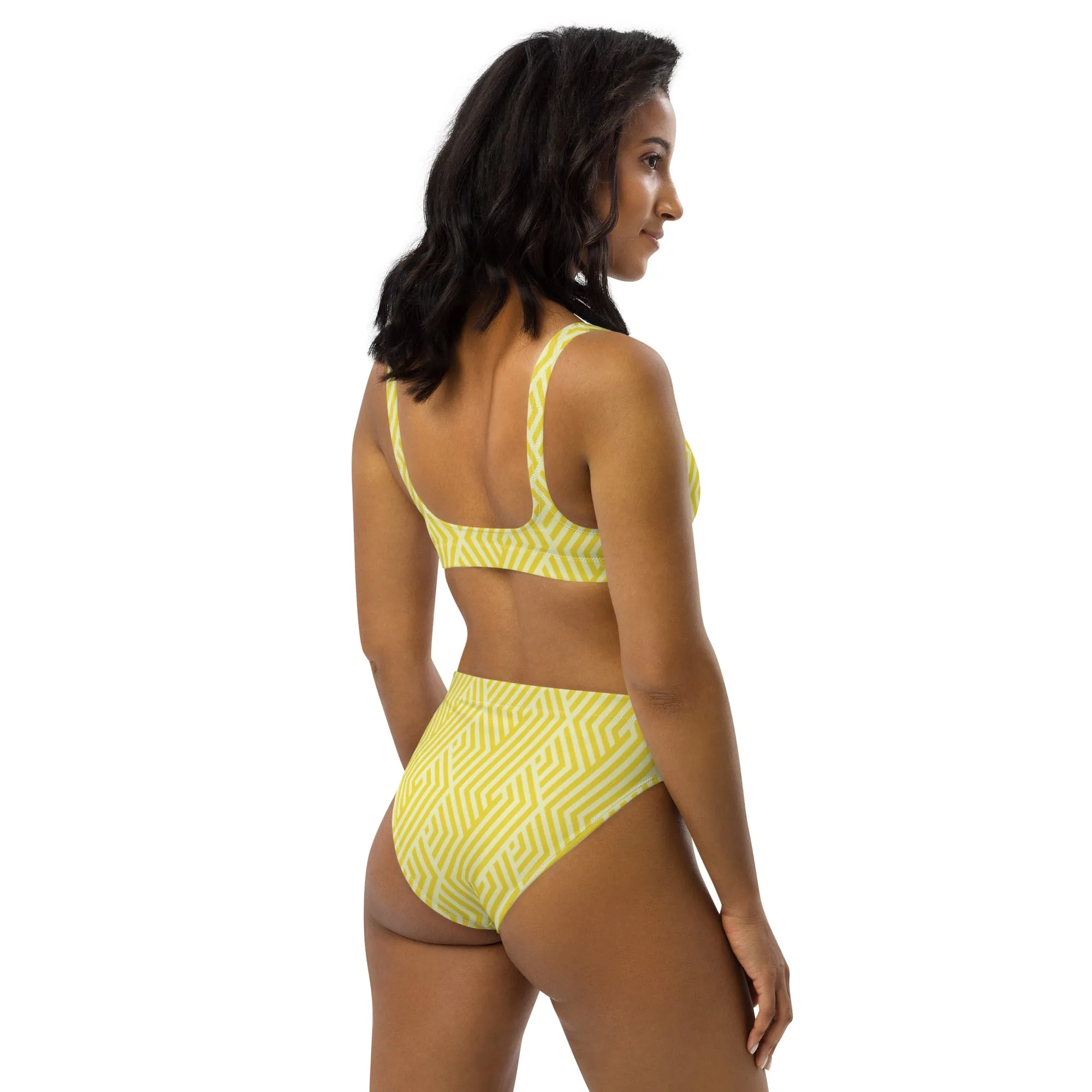 High Waisted Bikini Womens (Glamourange Luxury Bikini High Waisted - 0084 Patterns Model)