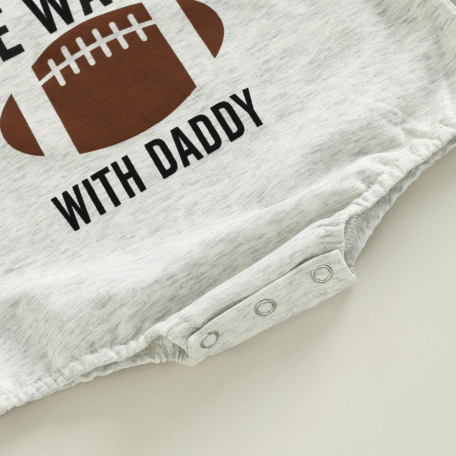 Infant Girls Boys Rugby Letters Print Rompers