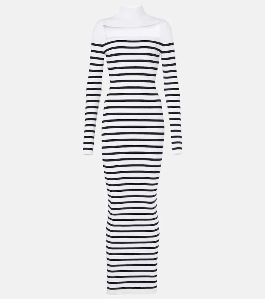 Jean Paul Gaultier Striped maxi dress
