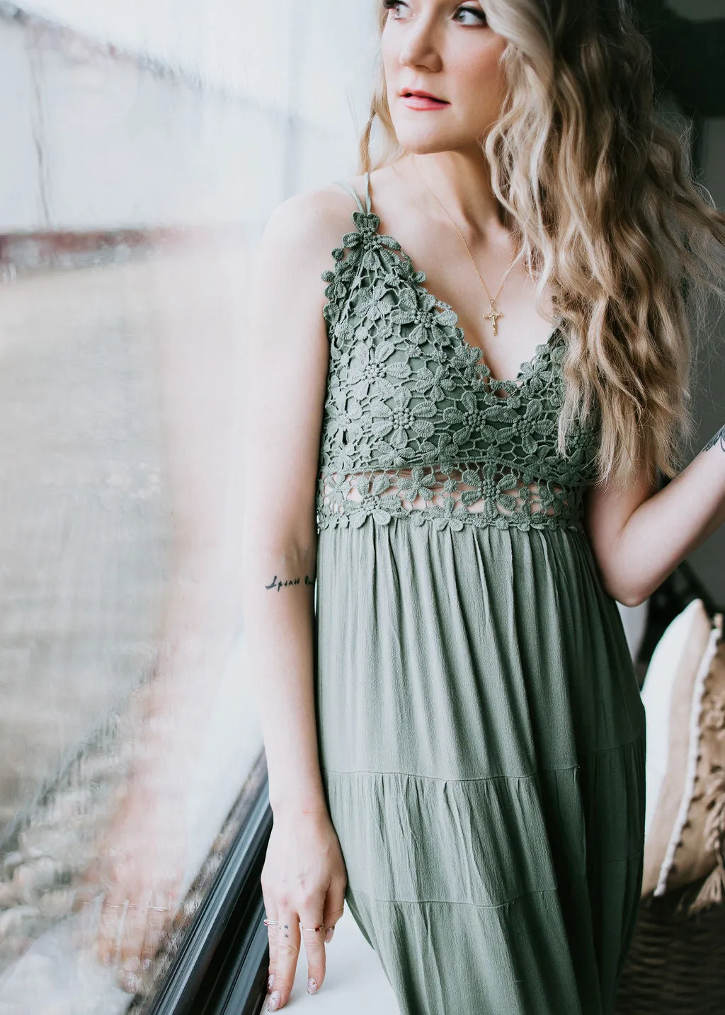 Keegan Lace Crochet Maxi Dress