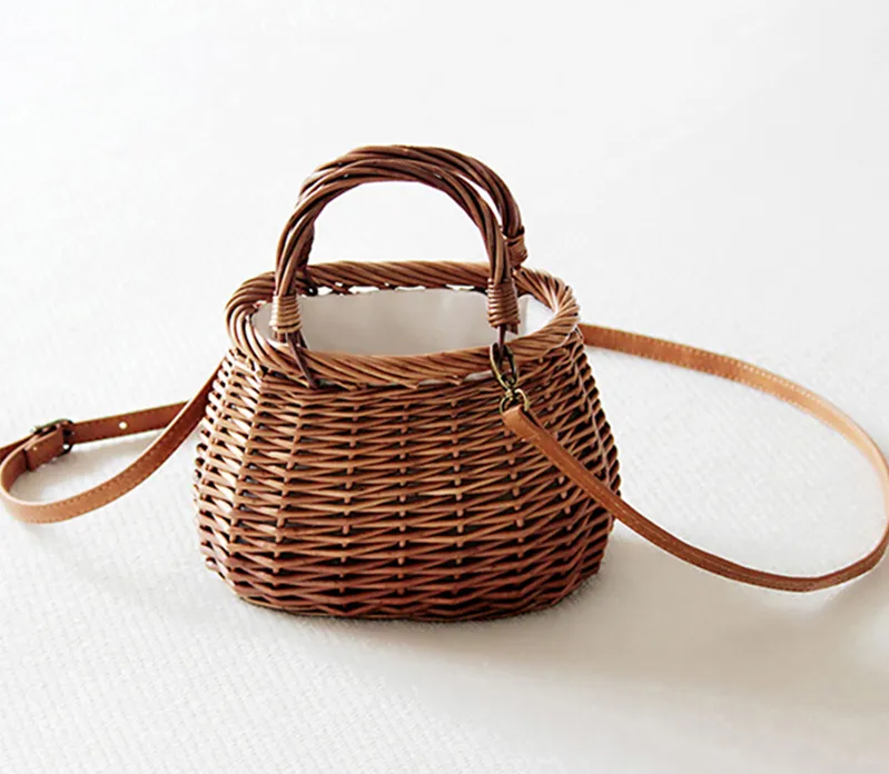 Shoulder Bag Casual Handmade Woven Rattan Bags