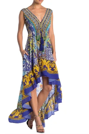 Silk High Low Long Maxi Dress
