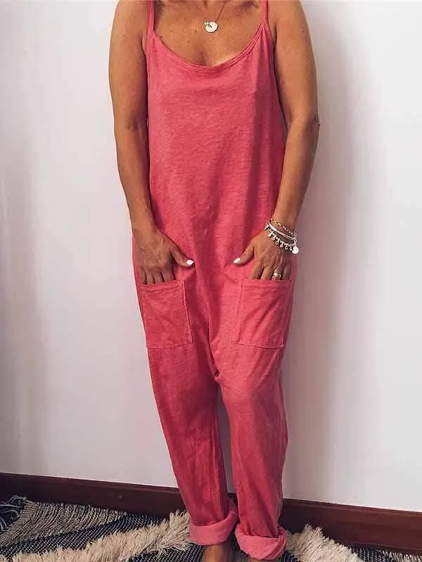 Sling Backless Pocket Jumpsuit