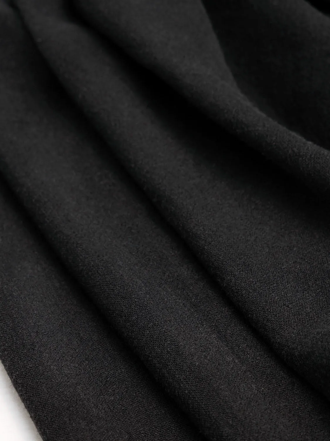 Textured Viscose Linen  - Black - Swatch