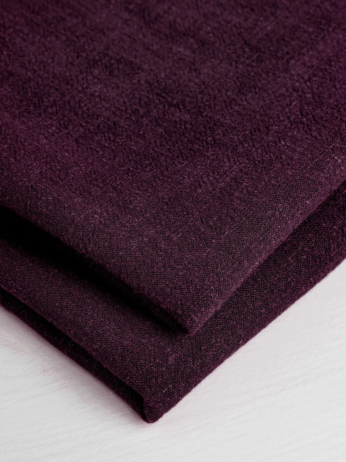 Textured Viscose Linen - Plum - Swatch
