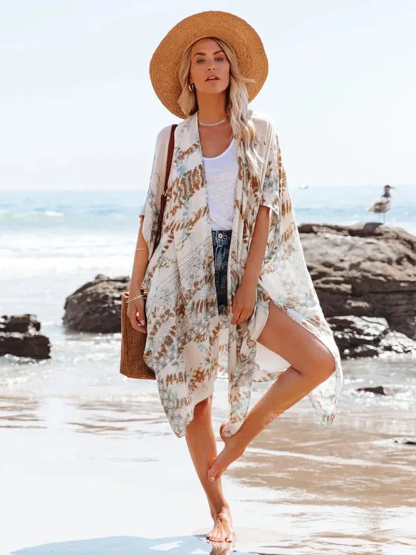 Women's Delicate Floral Design Beach Cover Up